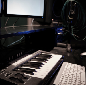 Professional audio mastering setup at Nelson Arts in Iowa